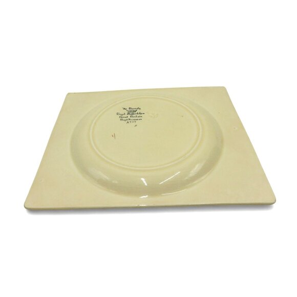 THE BIARRITZ Red Green Leaf Border Plate Royal Staffordshire England Vintage - Picture 4 of 11